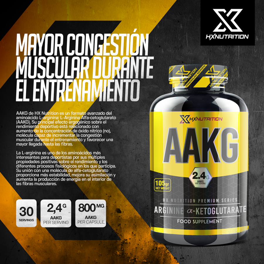 Hx Nutrition AAKG cápsulas