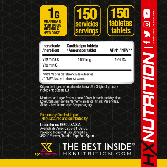 HX Nutrition Vitamina C Limón HX Nutrition Vitamina C Limón